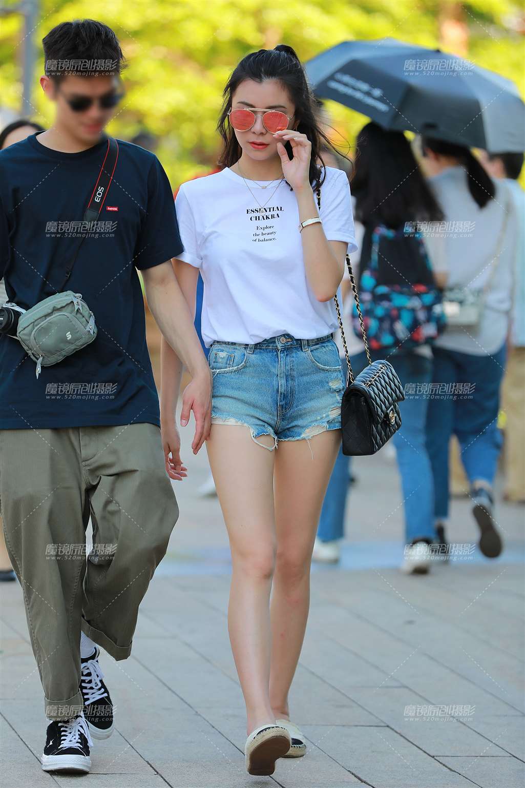 图片[3]-白皙长腿，热裤女友-流行馆