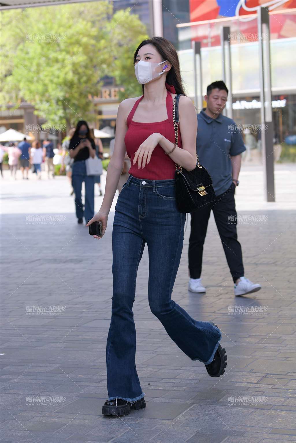 图片[5]-红衣牛仔美女-流行馆