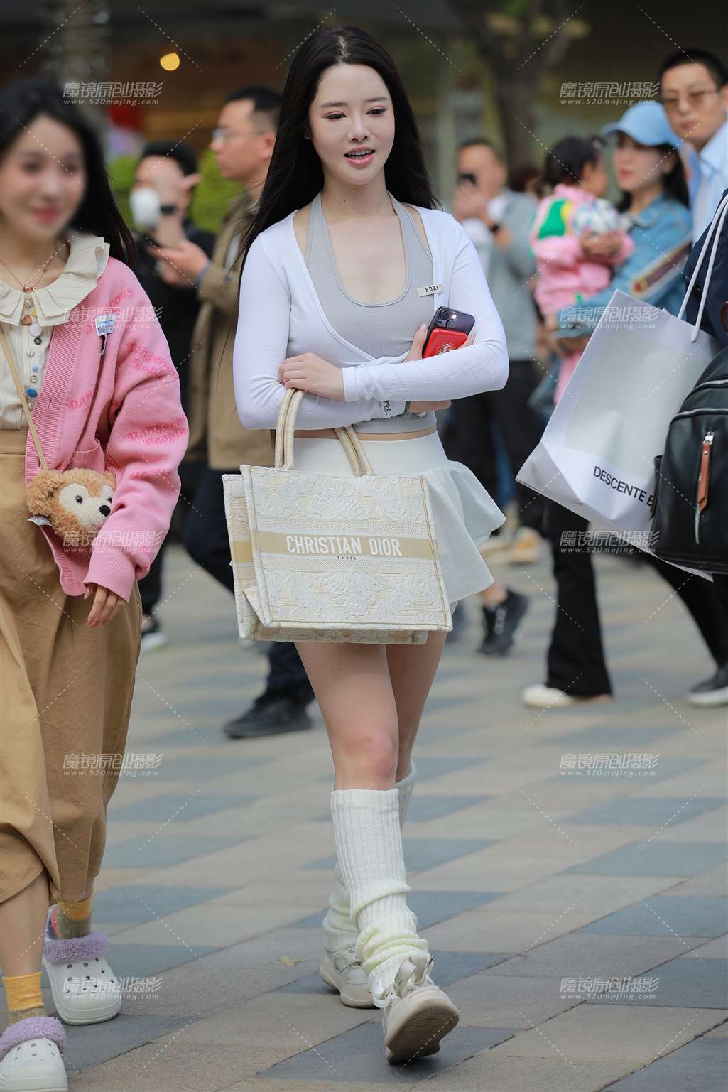 图片[3]-白色热裤裙小姐姐-流行馆