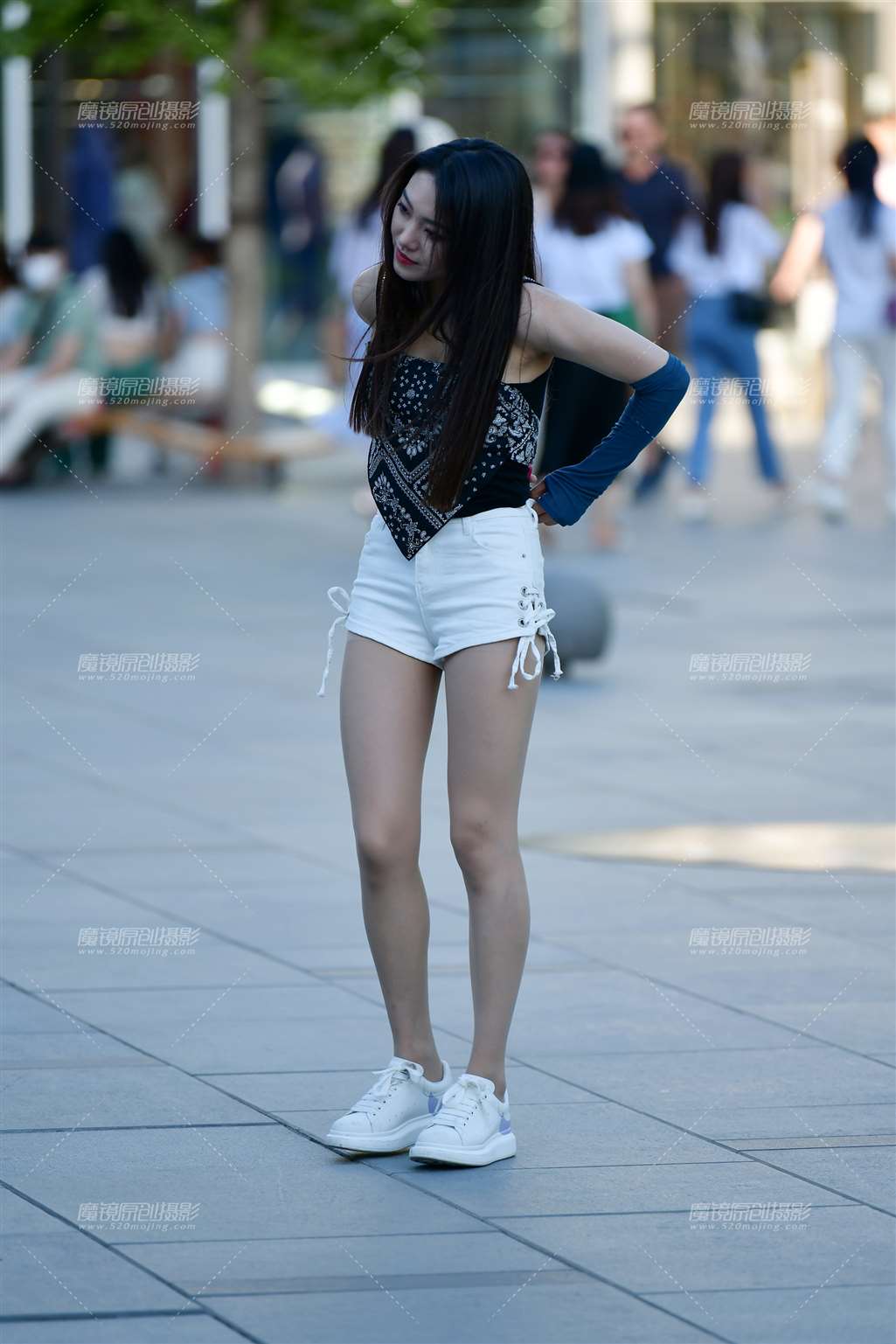 图片[5]-肉丝袜热裤美女-流行馆