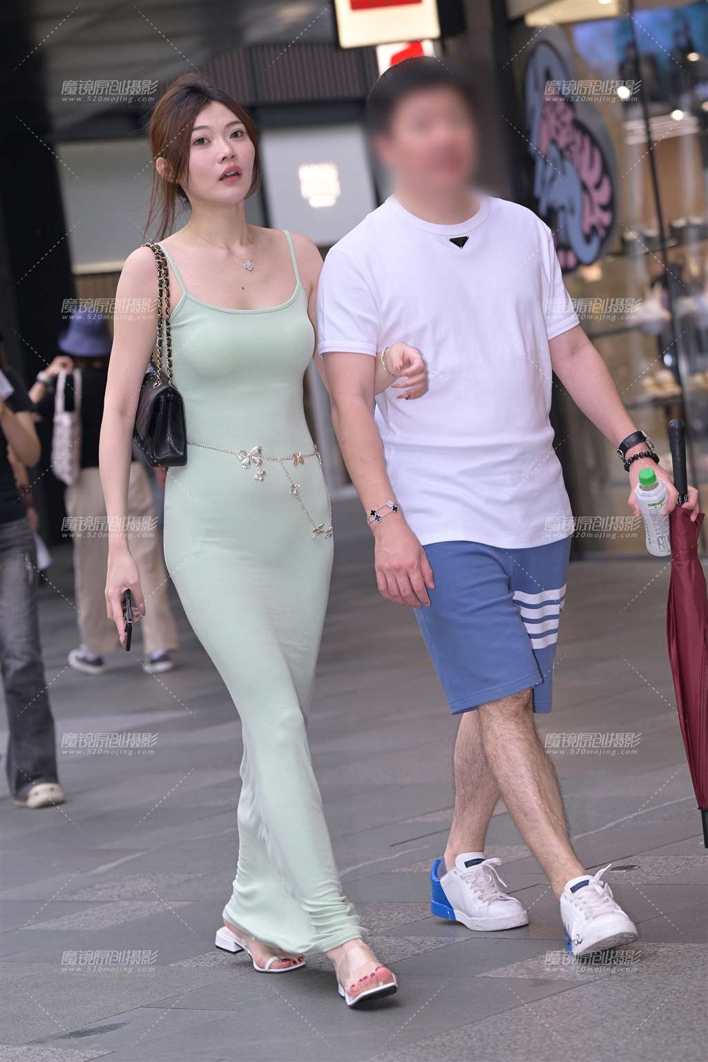 图片[5]-绿色包臀美女-流行馆
