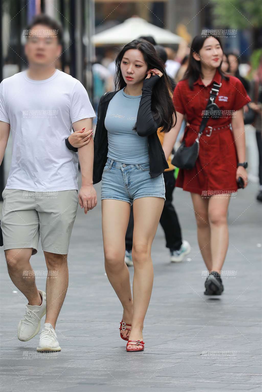 图片[4]-蓝色牛仔热裤女友-流行馆