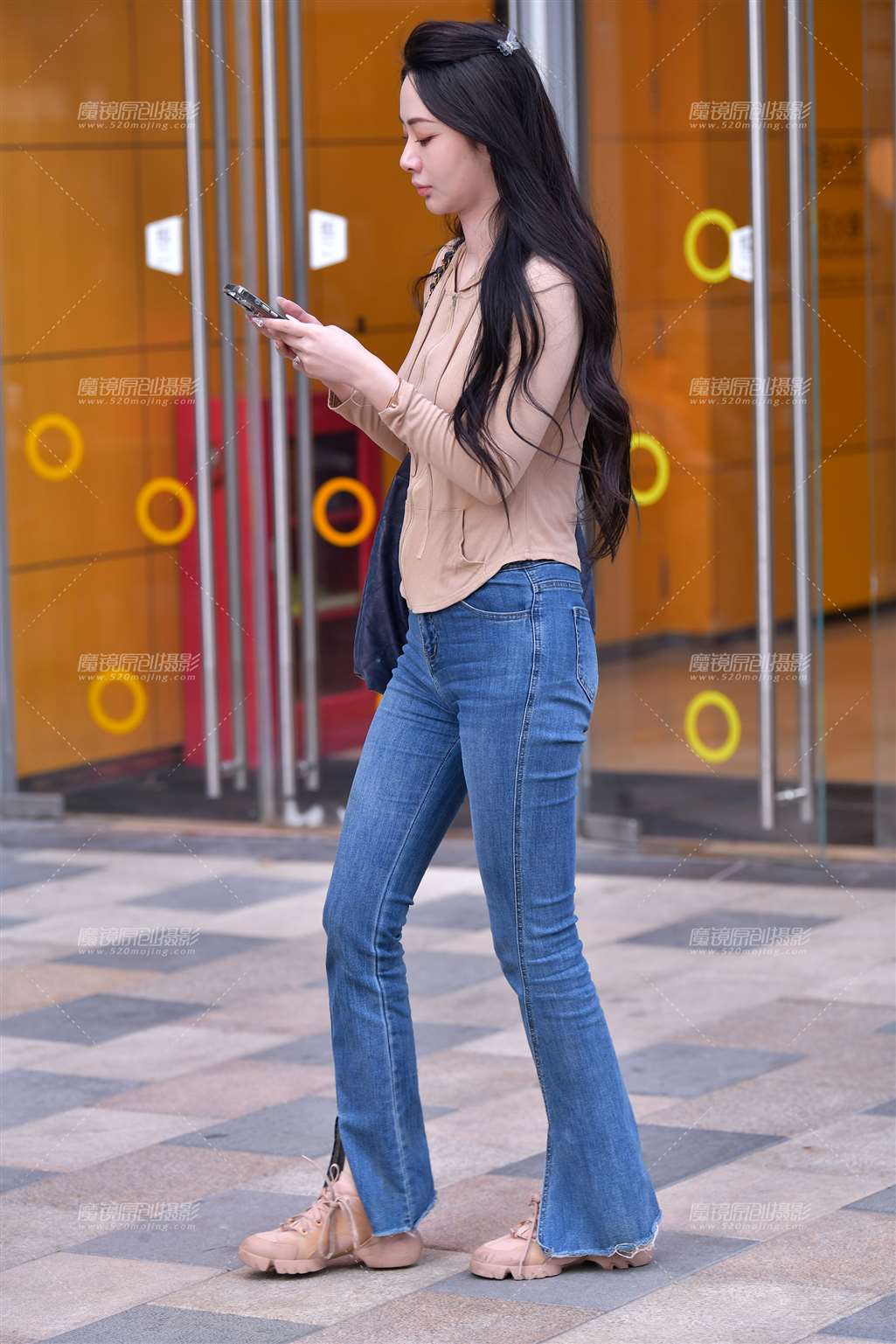 图片[4]-清新牛仔裤美女-流行馆