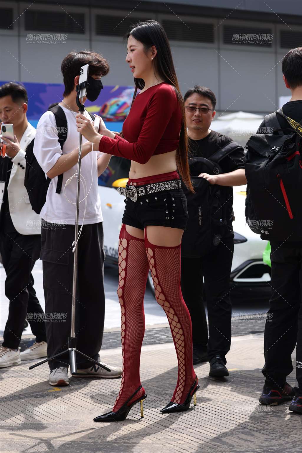 图片[5]-20250301车模肖悦的红色网袜搭肉丝-流行馆