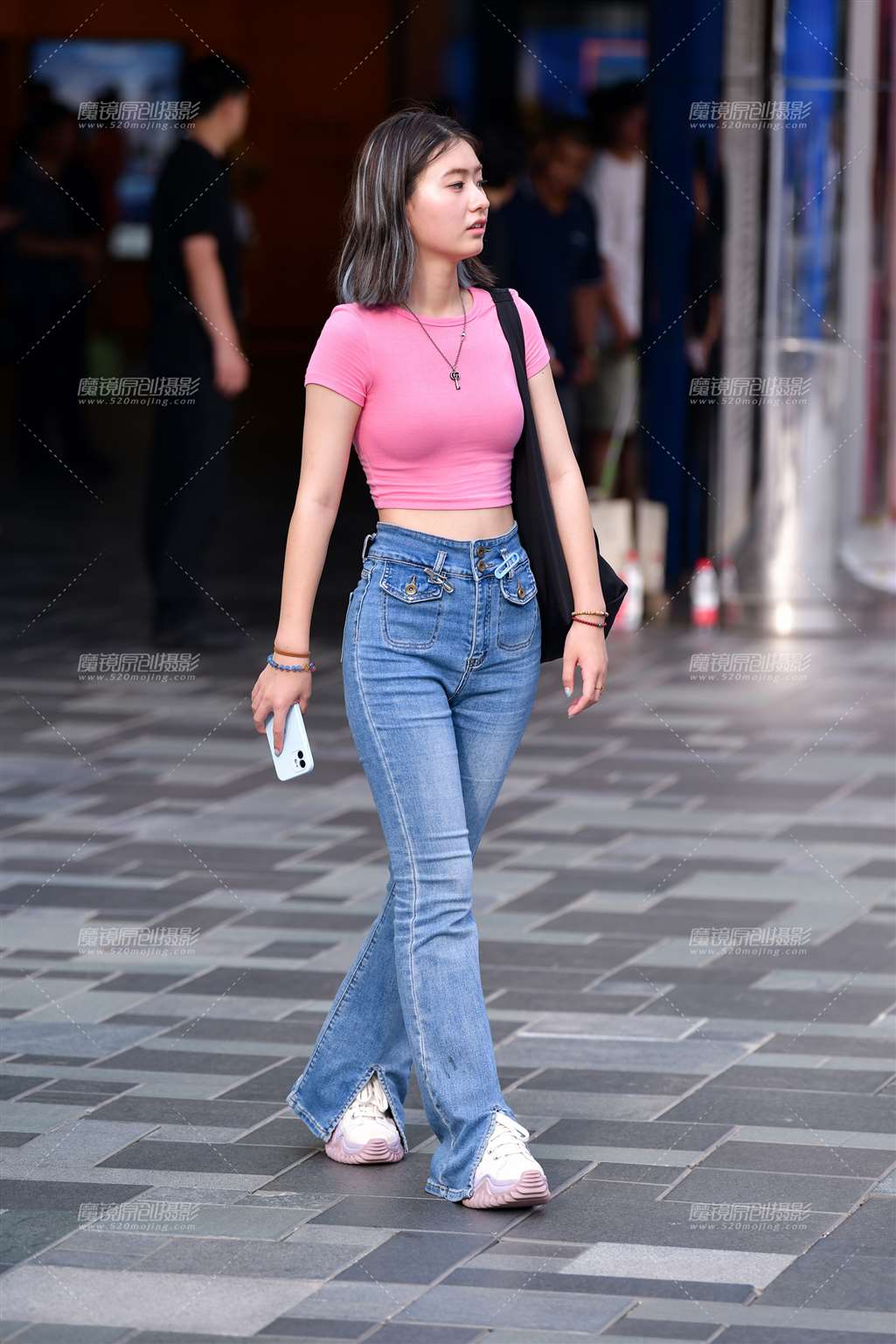 图片[5]-阔腿牛仔裤美女-流行馆