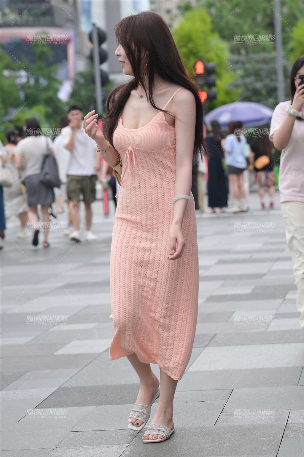 图片[3]-粉裙美女-流行馆