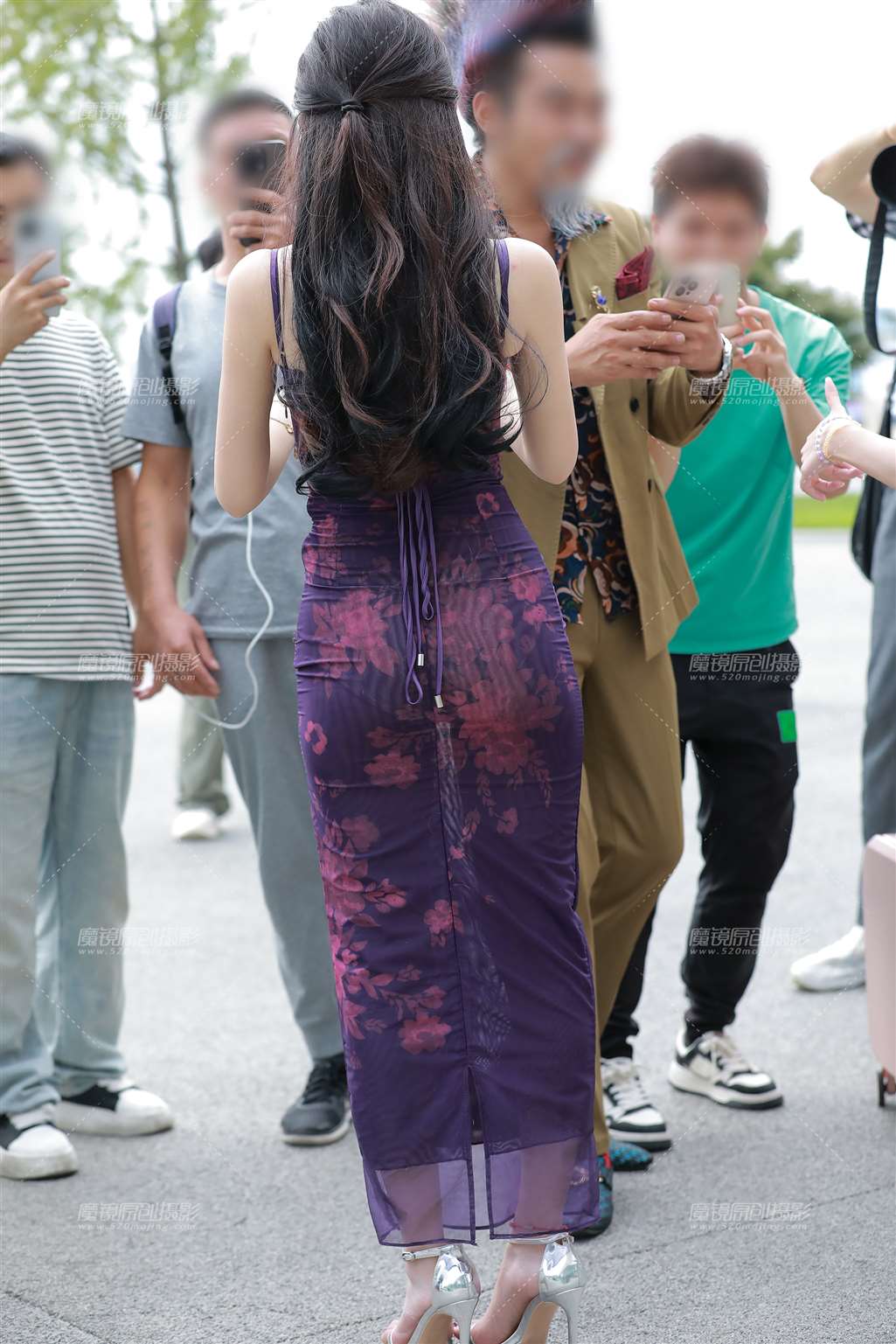 图片[5]-紫色包臀裙美女-流行馆