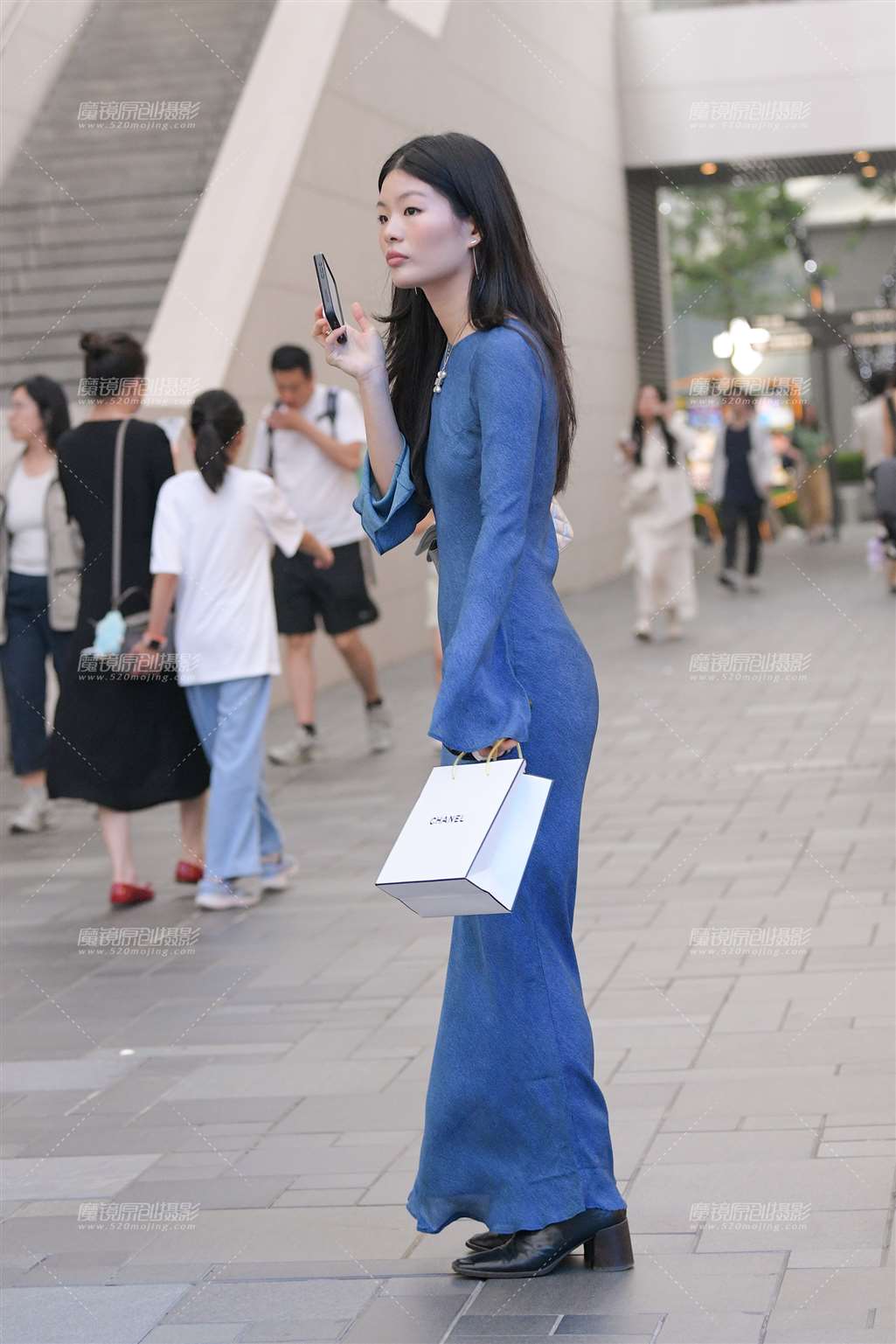 图片[5]-蓝裙 17P-流行馆